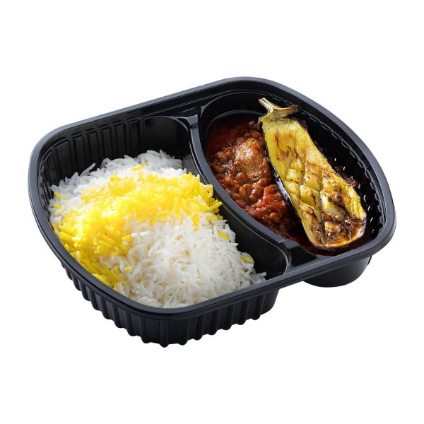 خرید ظرف یکبار مصرف دو خانه کد 602