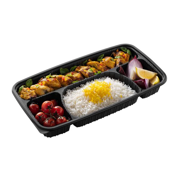 خرید ظرف یکبار مصرف چهار خانه کد 8004