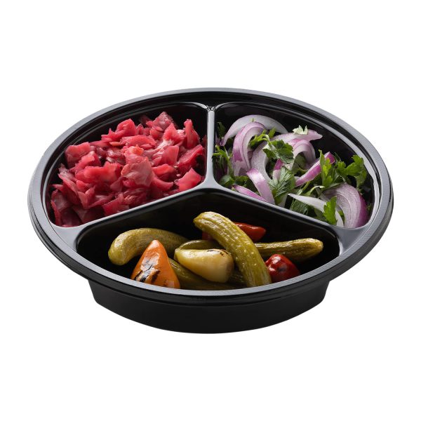 خرید ظرف یکبار مصرف سه خانه کد HD703